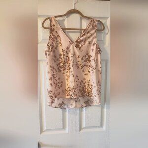 Nordstrom High Low V-neck Blouse size M